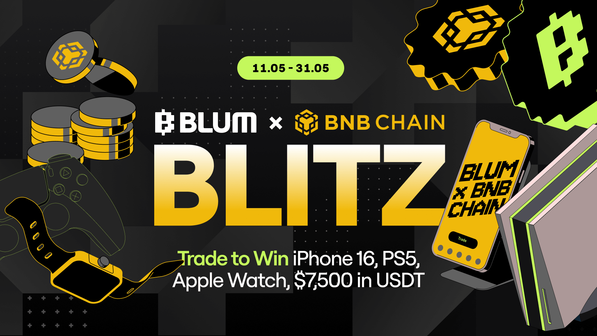 BNB Chain теперь в торговом боте Blum