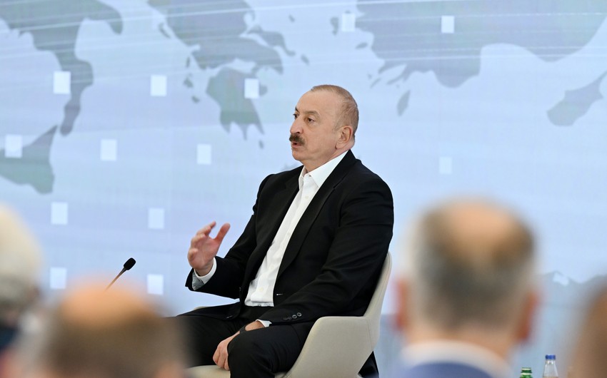 Zəngəzur dəhlizinin ötürücülük qabiliyyəti ilkin mərhələdə 15 milyon ton həcmində qiymətləndirilir - İlham Əliyev