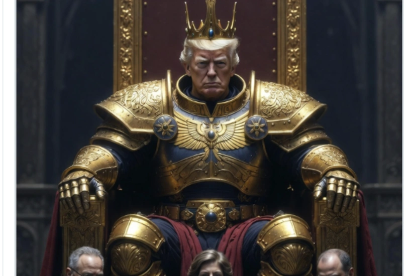 Трамп опубликовал свое изображение на троне, сгенерированное ИИ